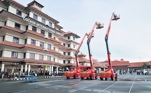 The modern firefighting equipment at Kochi airport