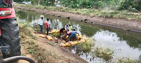 The leak was plugged by WRD officials.