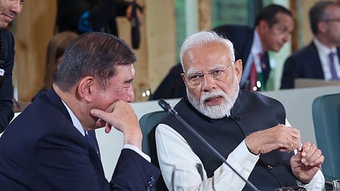 Prime Minister Narendra Modi at the G7 Summit in Canada. 