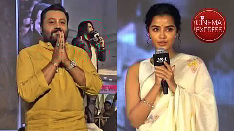 Suresh Gopi (L) and Anupama Parameswaran