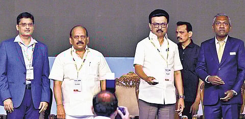 Chief Minister M K Stalin inaugurates the 16th edition of ACMEE 2025, organised by Ambattur Industrial Estate  Manufacturers’ Association, at the Trade Centre in Nandambakkam on Thursday.