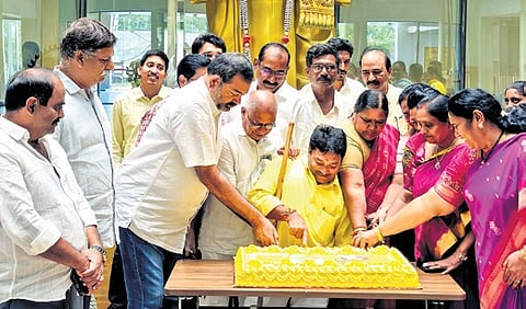 Birthday celebration of Nara Bhuvaneswari at TDP headquarters  
