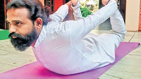 Now, Lohit has given free yoga training programmes in nearly 200 villages of Gadag district.