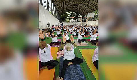 The legislator inaugurated the district-level Yoga Day programme at Central Stadium here. 