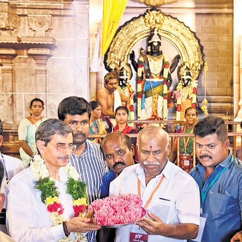 Governor R N Ravi  at the venue on Saturday 