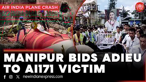 Mortal remains of Air India plane crash victim Nganthoi Sharma brought to Manipur