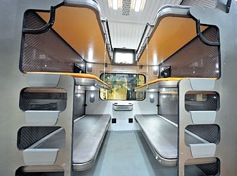 The 16-coach rake comprises 11 three-tier AC coaches, four two-tier AC coaches and one first-class AC coach, with a total seating capacity of 823 passengers.