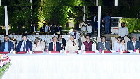 CM Nara Chandrababu Naidu hosts a special dinner on Sunday evening at his residence for top executives from leading international IT and multinational companies visiting the state to attend the Amaravati Quantum Valley National Workshop, scheduled to take place in Vijayawada on Monday. 