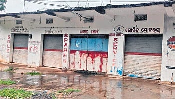 Market complex of Dayanidhi Bagh in Nabarangpur town.