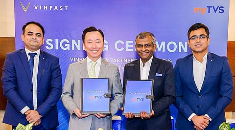 VinFast has formed a service collaboration with Chennai-based multi-brand aftermarket chain myTVS.