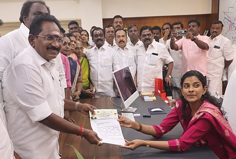 Pressing action against various civic issues, AIADMK cadres led by Sellur K Raju submitted a petition to the corporation commissioner on Tuesday.
