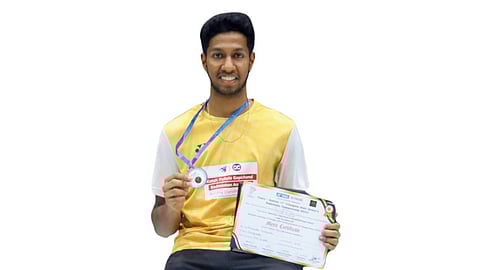 Badminton Player Rushendra Thirupathi.