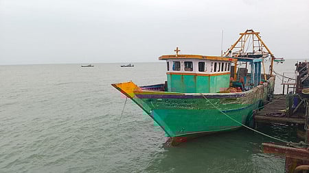 A mechanised boat carrying 12 fishermen from Rameswaram entered Sri Lankan waters in the wee hours of Tuesday.
