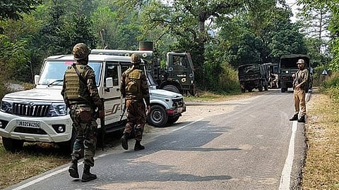 The officials said the terrorists opened fire on noticing the security search parties, leading to a gunfight.