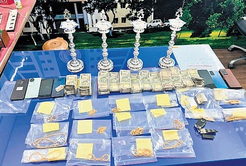 The stolen goods that were retrieved by the police.