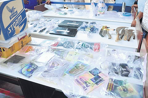 Annamayya district police seized a large cache of explosives and materials used for making Improvised Explosive Devices (IEDs) on Thursday.