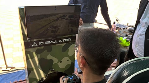 Drone simulator in action.