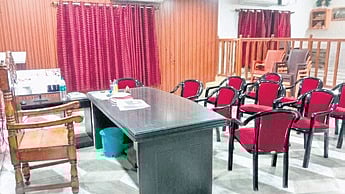 Empty chairs in the sub-collector’s office in Kendrapara