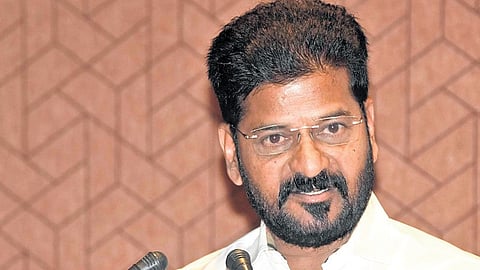 Chief Minister A Revanth Reddy addresses the State-Level Stakeholders’ Consultation Meet–2025 at the MCHRD in Hyderabad.