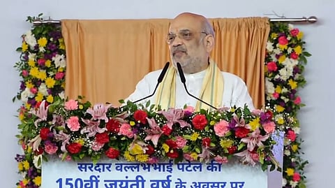 Union Home and Cooperation Minister Amit Shah at the Bhoomi Pujan ceremony of the country's first national cooperative university 'Tribhuvan Cooperative University' in Anand, Gujarat on 5, July, 2025. 