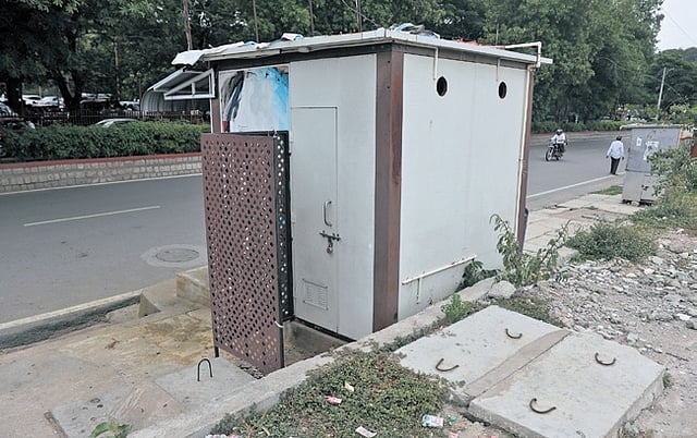located behind a small shop (above) in Khairatabad on Sunday 