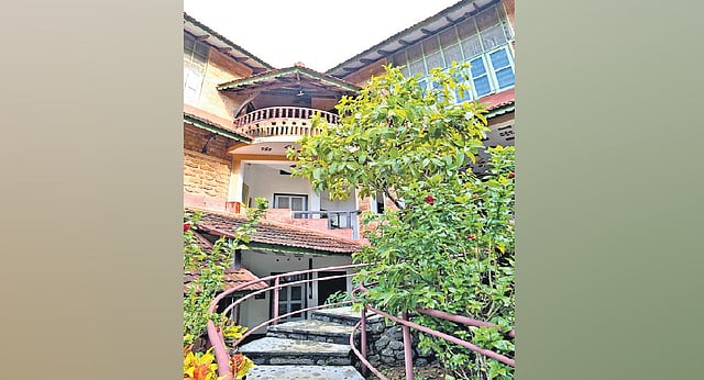 A building inside ‘Oor’, made from repurposed materials from traditional tharavadu houses, some of which are nearly 900 years old. 