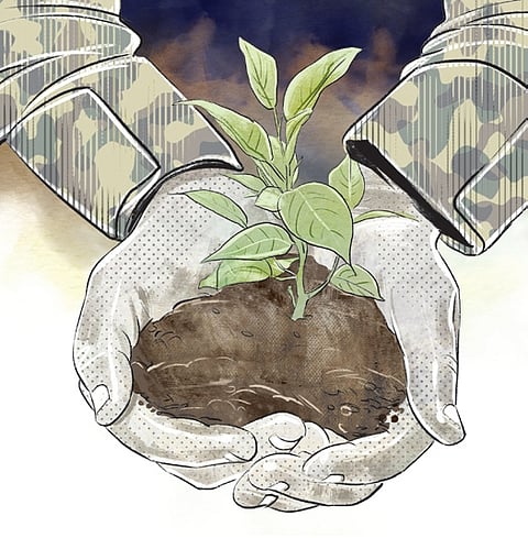 A green environment is essential for both water conservation and ecological balance.