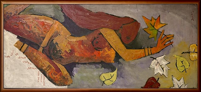 MF Husain’s The Fall of Seven Silent Leaves