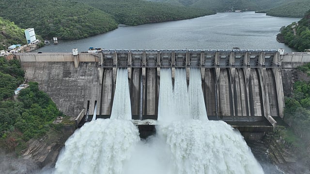 CM Nara Chandrababu Naidu gives Jalaharati to River Krishna and later he releases water downstream Srisailam reservoir on Tuesday