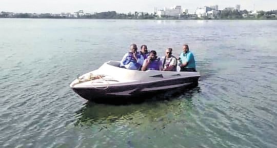   Minor Irrigation officials inspected the lake recently 