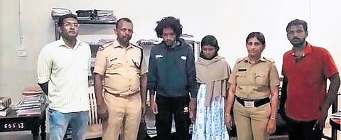 The duo arrested with MDMA and LSD stamps along with the excise squad
