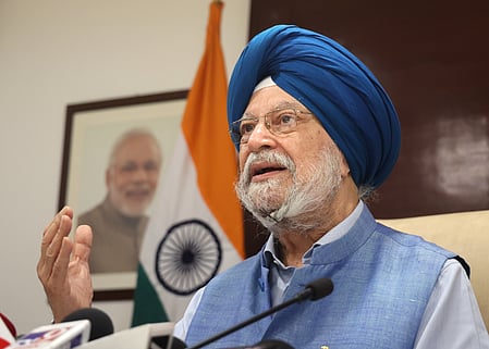 MEA Spokesperson Randhir Jaiswal speaks during a press briefing in New Delhi.