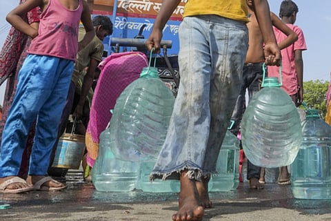 Migrant workers in New Delhi.