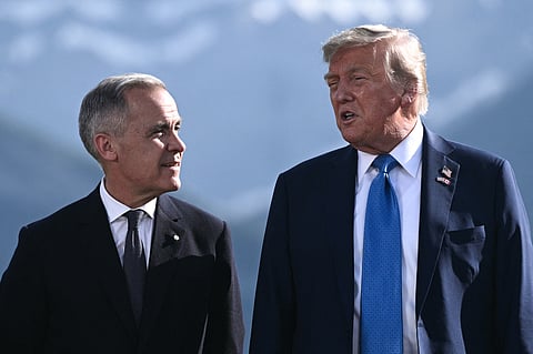 President Donald Trump arrives to sign the VA Home Loan Program Reform Act into law in the Roosevelt Room at the White House, Wednesday, July 30, 2025, in Washington
