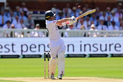 England's captain Ben Stokes walks to the crease on the opening day of the third cricket test match between England and India at Lord's cricket ground in London, on July 10, 2025. 