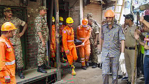 Two dead, eight injured as four-storey building collapses in Delhi; rescue operations underway