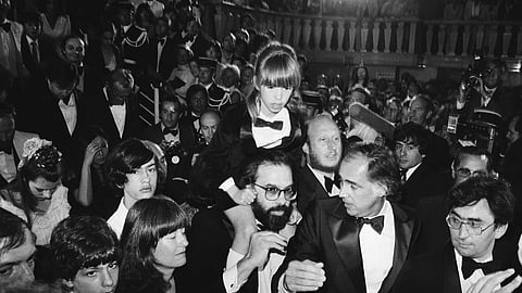 Francis Ford Coppola (Bearded, Centre, First row)