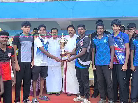 Winners of the water polo event - Thiruvananthapuram Boys team