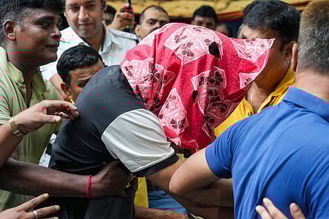 According to sources, the survivor, a young psychologist, was seen entering the campus on Friday, as captured by a CCTV camera installed on the road. 