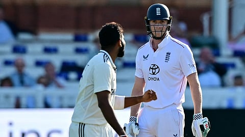 England's Zak Crawley reacts on the third day of the third cricket test match between England and India at Lord's cricket ground in London, on July 12, 2025.