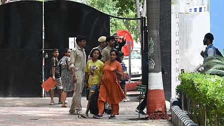 Maxfort School in Sector 7, Dwarka, Delhi, was evacuated on Friday morning.