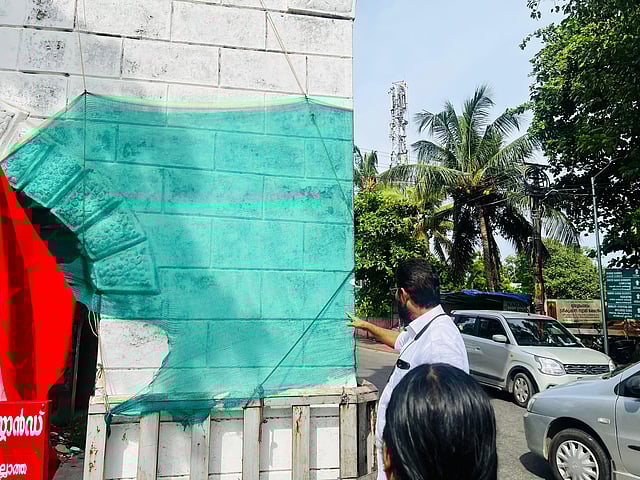 The makeshift patchwork that was made after heritage lovers and natives complained.