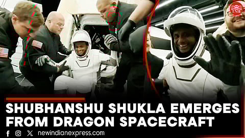 First visuals: Shubhanshu Shukla steps out of Dragon capsule | Family’s emotional reaction