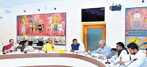 CM Mohan Charan Majhi presiding the cabinet meeting on Wednesday 