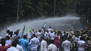 BJD stages massive protest at Mahatma Gandhi Marg over FM college student's death