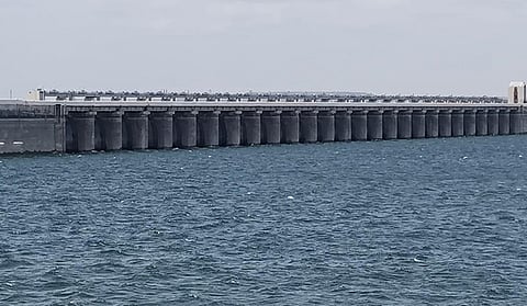 Meanwhile, Irrigation Minister N Uttam Kumar Reddy, along with other ministers, will reach Nagarjunasagar on Tuesday to lift the crest gates and release water downstream.