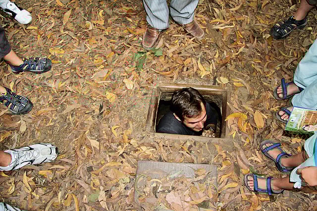 The Cu Chi tunnels offer visitors a glimpse into the underground world used by Vietnamese soldiers during the war