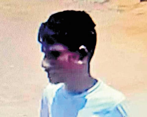One of the photos of the suspect released by the police.
