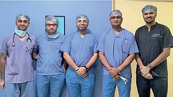 The team of doctors at Kalinga Institute of Medical Sciences (KIMS) who completed the surgery successfully.