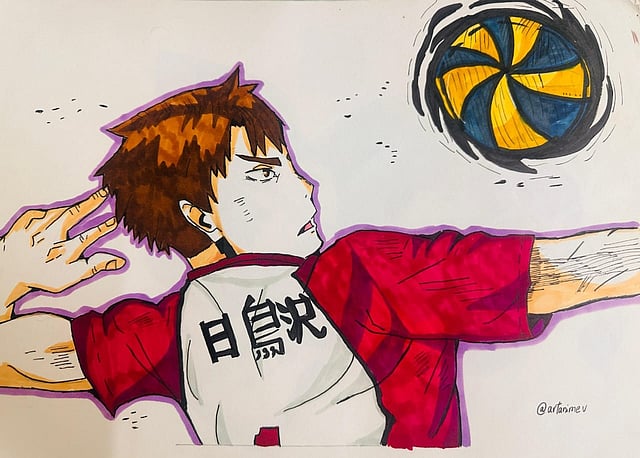 Teenager Vivaan V, draws and posts anime artworks on Instagram @artanimev._